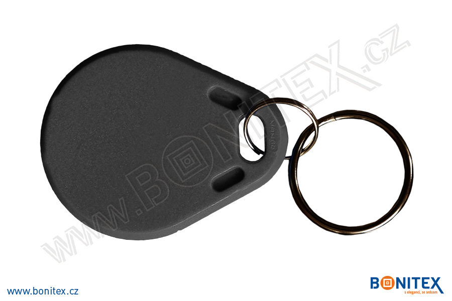 Klíčenka-ABS-40x32-tl.4,2mm-s RFID-125 kHz-černá-botinex