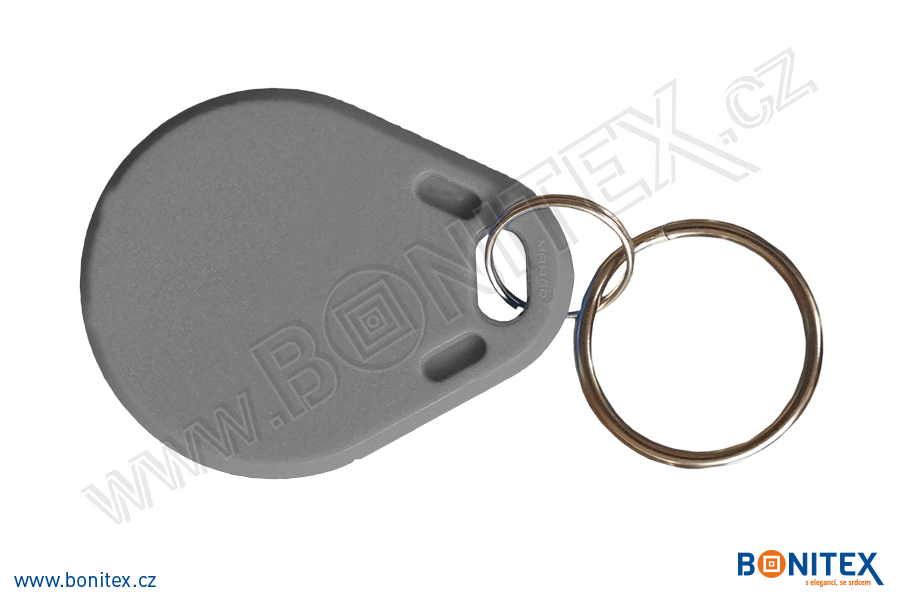 Klíčenka-ABS-40x32-tl.4,2mm-s RFID-125 kHz-šedá-botinex