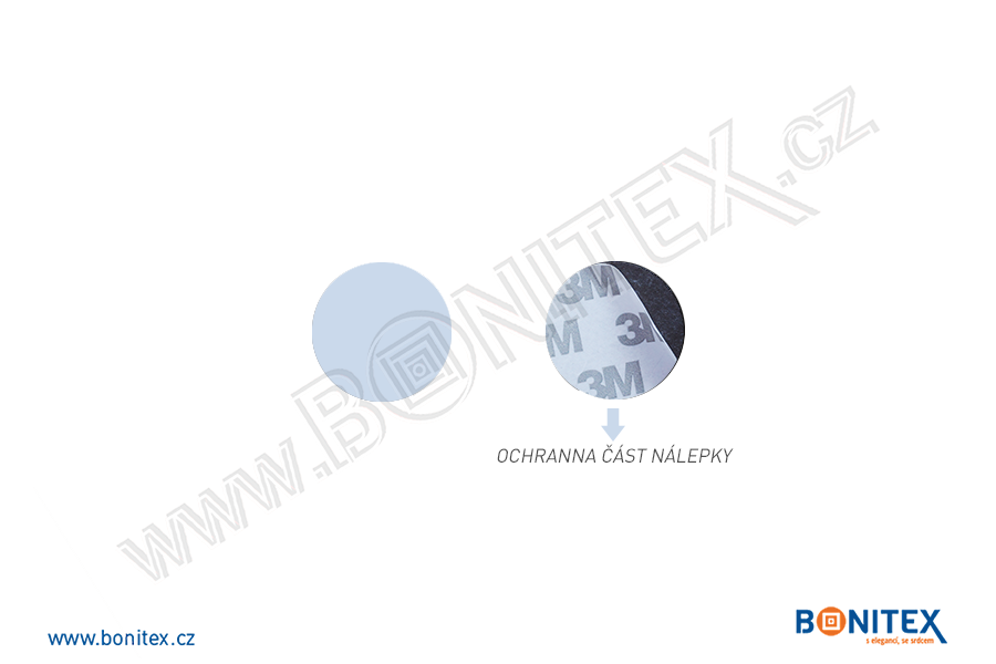 Tag-disk-plastový-PVC-kolečko pr.30mm-tl.0,85mm-s RFID-13,56 MHz-samolepící-antimetal-bílý-botinex