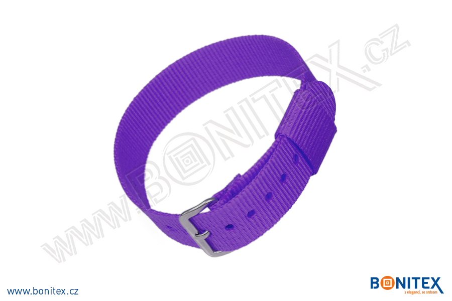 Samostatná nylonová páska pro náramek INA55, 255-265x16mm, kovová spona 1, fialová-botinex