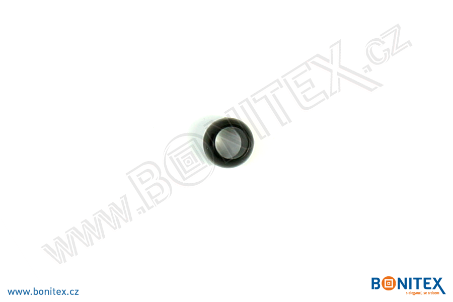 Plastový uzávěr k náramku (opakované použití, oblý válec), průměr 9,4mm,délka 6,5mm, černý-botinex
