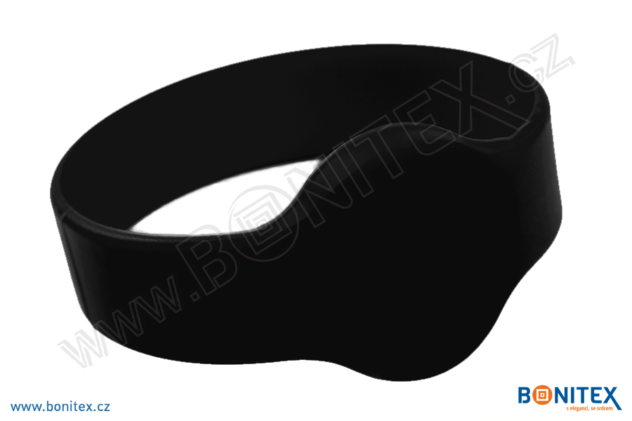 Náramek-silikon-kruh,pr.74mm-s RFID-13,56 MHz-černý-botinex