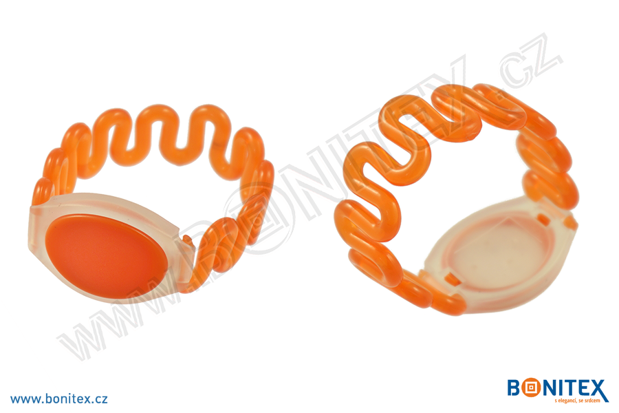 Náramek-PVC-kroucený,pr.65mm-s RFID-125 kHz-oranžový-botinex