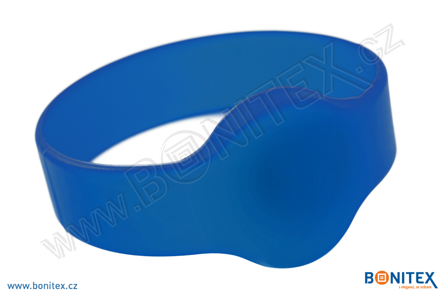 Náramek-silikon-kruh,pr.65mm-s RFID-13,56 MHz-modrý-botinex
