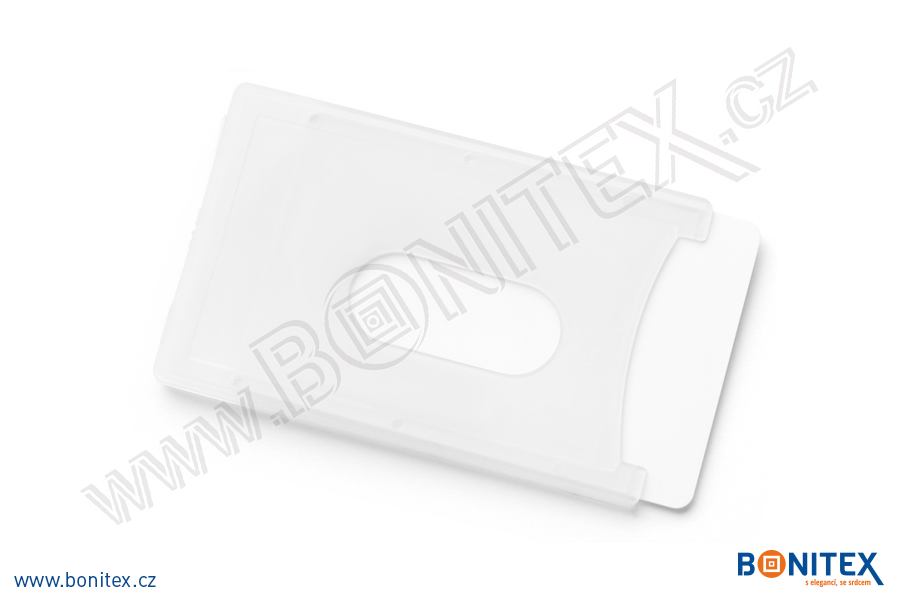 Plastové pouzdro pro karty rozměru ISO, na šířku, 60x90, tl. 3,5mm, průhledné-botinex