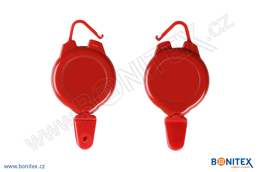 Plastový roller ABS, průměr 47mm, délka šňůrky 60cm, červený-botinex