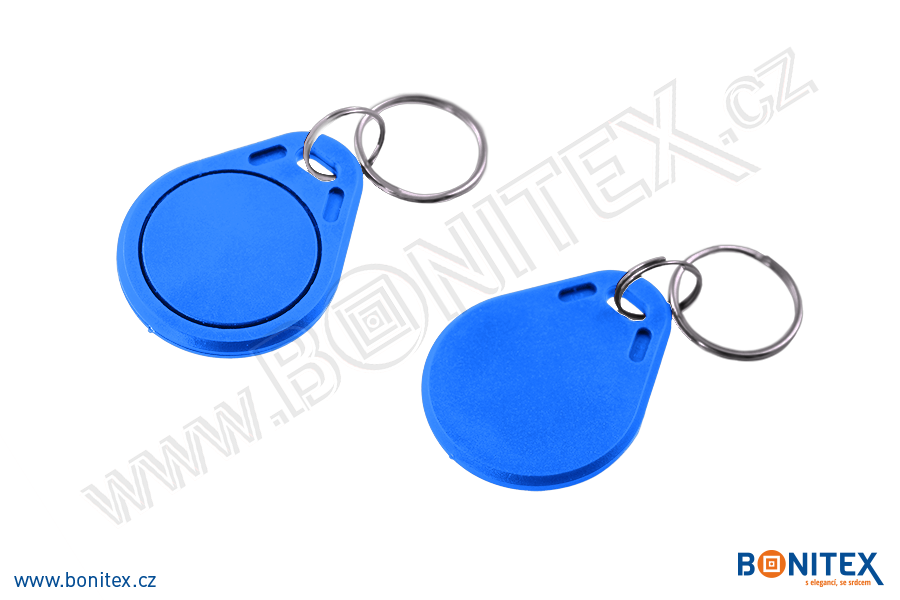 ABS klíčenka 40x32, tl. 4,2mm s RFID 13,56 MHz, modrá (VC-41)-botinex