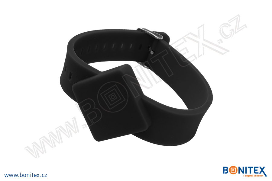 Náramek-silikon-247x20/40mm,kov.spona-s  RFID-125 kHz-černý-botinex