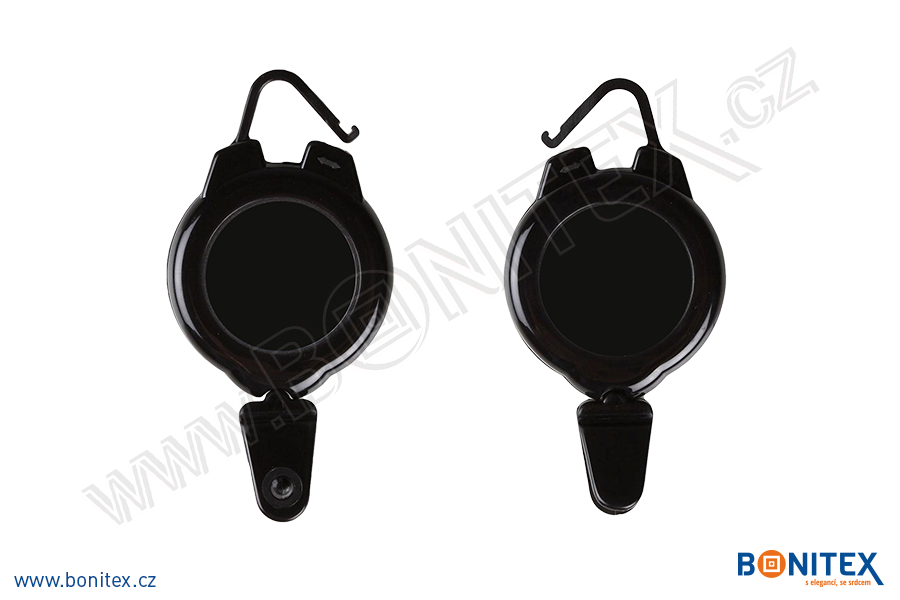 Plastový roller ABS, průměr 47mm, délka šňůrky 60cm, černý-botinex